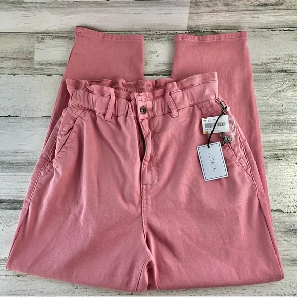1. STATE Pink Paperbag NEW Pink Jean Pants 29 - Picture 4 of 10